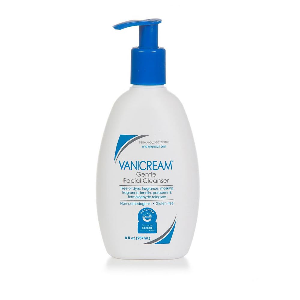 Vanicream Gentle Facial Cleanser for Sensitive Skin with Pump Dispenser - 8 fl oz - Formulated Without Common Irritants