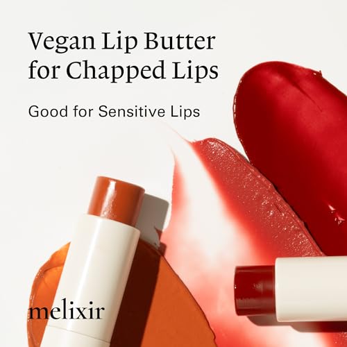 Vegan Lip Butter #05 Dewy Rose (Tinted) for Dry Lips, Deeply Nourishing, Bee Free, Petrolatum Free Vegan Chapstick for C
