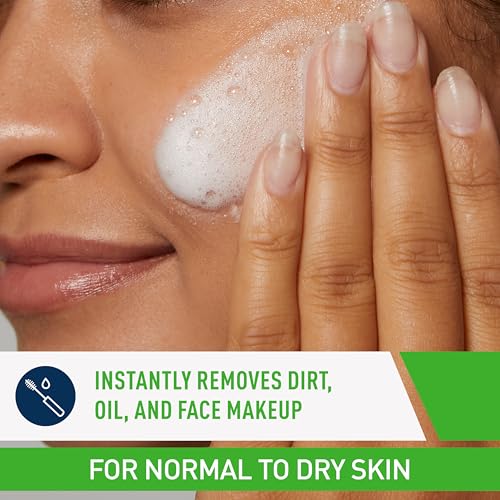 CeraVe Hydrating Cream To Foam Cleanser For Dry Skin, Normal To Dry Skin, Fragrance Free & Non Comedogenic, Foaming Faci