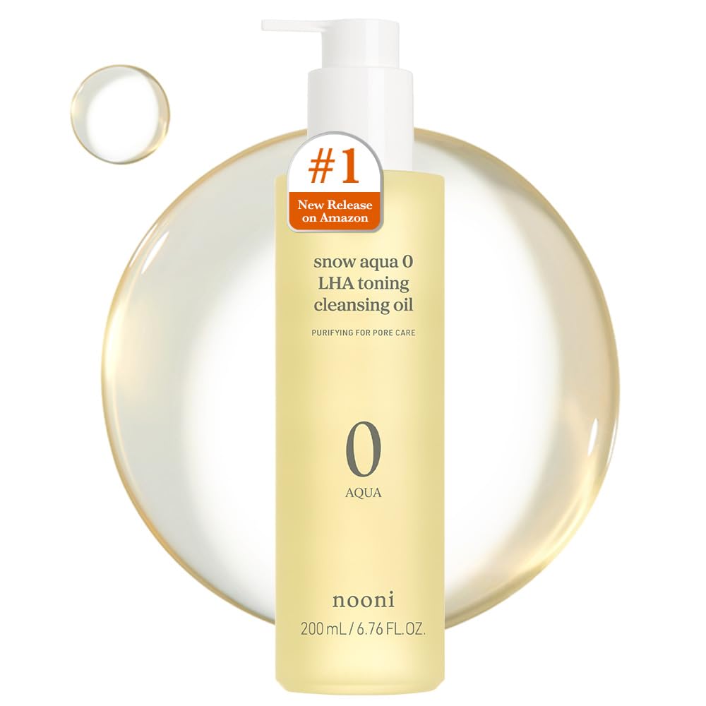 NOONI Snow Aqua 0 LHA Toning Cleansing Oil - Blackhead Remover for Glass Skin, Pore Control, Sebum Control, Moisturizing