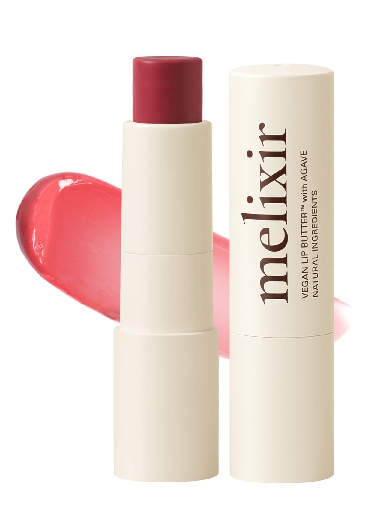 Vegan Lip Butter #05 Dewy Rose (Tinted) for Dry Lips, Deeply Nourishing, Bee Free, Petrolatum Free Vegan Chapstick for C