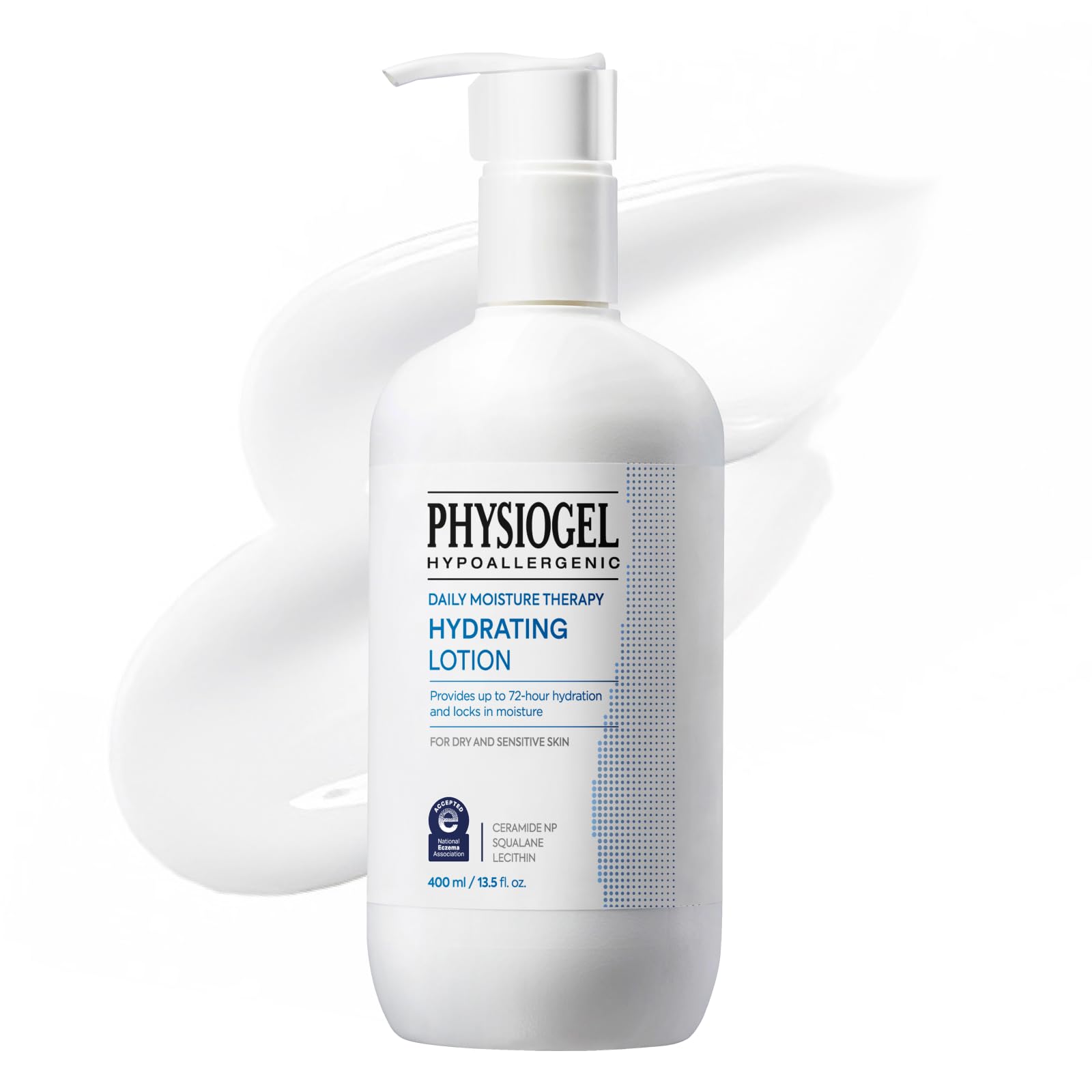PHYSIOGEL Ceramide Squalane Face and Body Lotion for Dry Sensitive Skin - 72 Hours Hydration, Fragrance-Free, Non-Comed