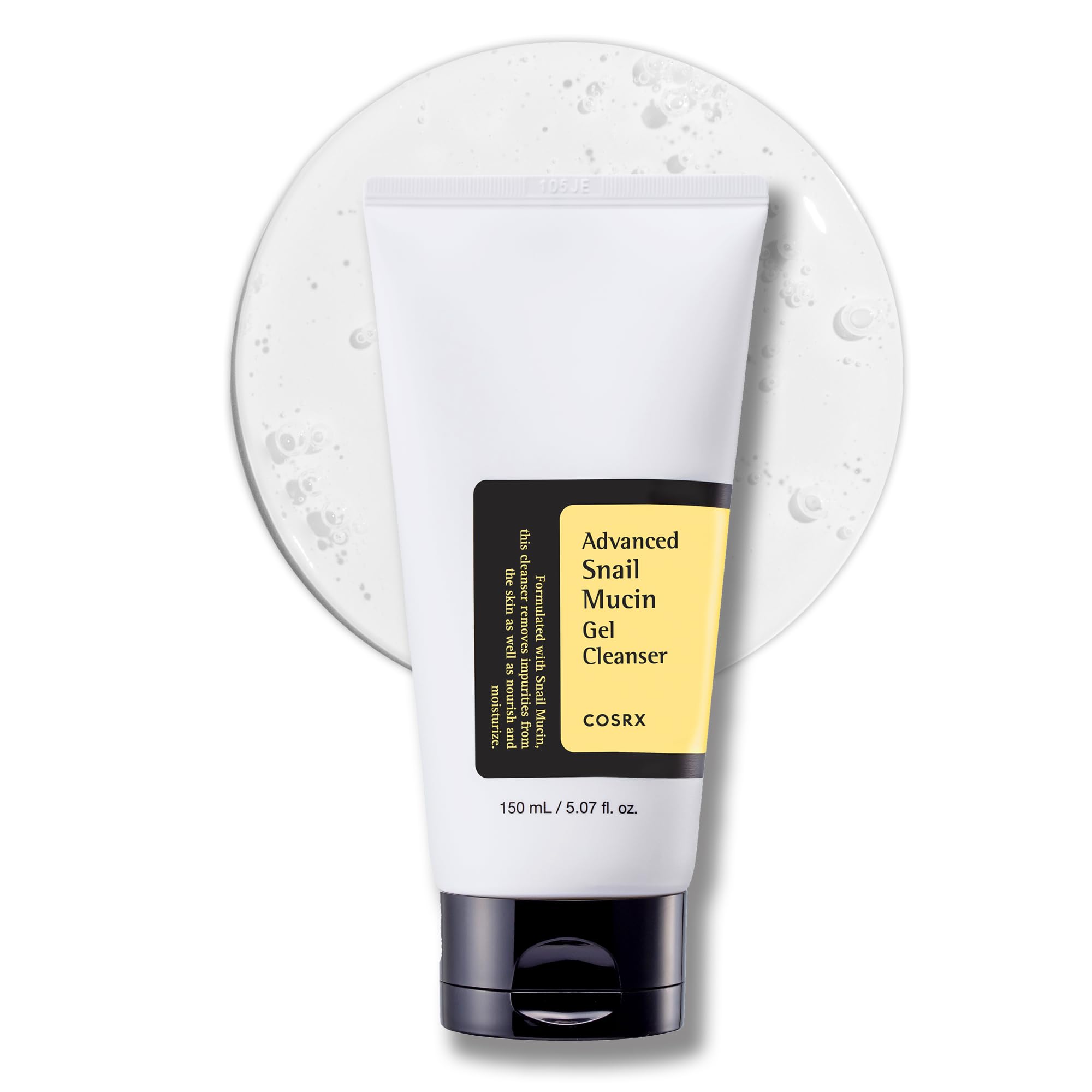COSRX Advanced Snail Mucin Gel Cleanser: Rich Daily Deep Cleansing Gel for Dry & Sensitive Skin, Not Tested on Animals,