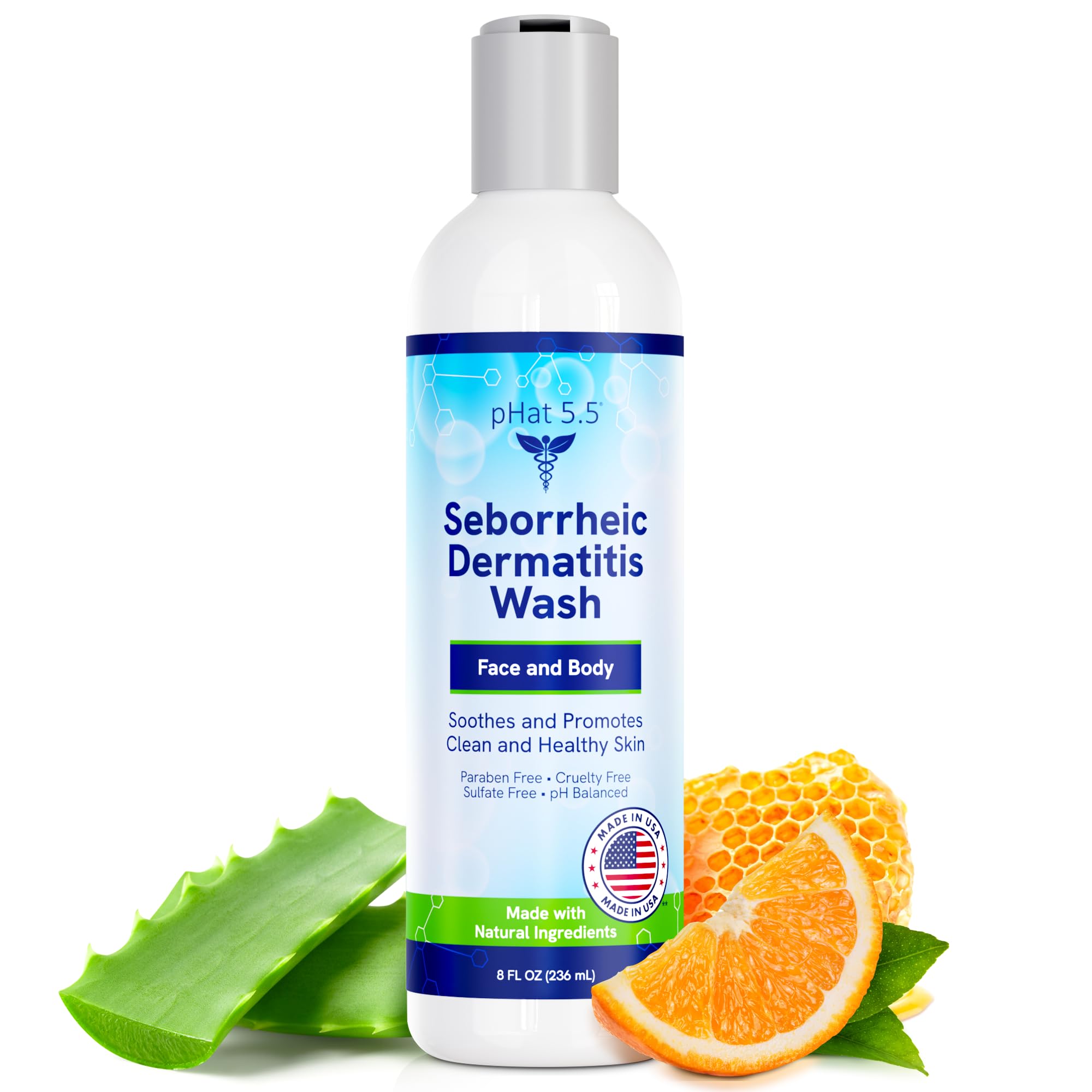 Seborrheic & Atopic Dermatitis Gentle Face Wash with Manuka Honey
Natural & Organic Face Cleanser & Body Wash For Sensit